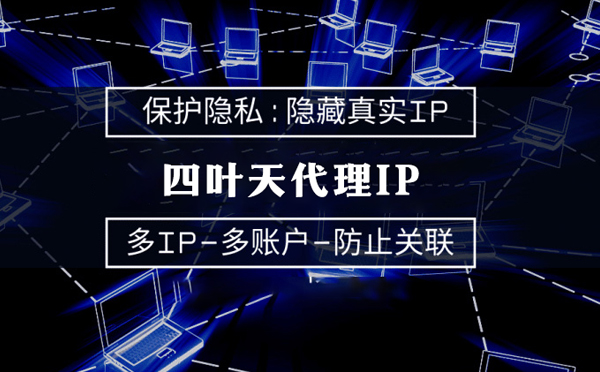 【扬州代理IP】代理服务器的类型有哪些？四叶天代理IP怎么样